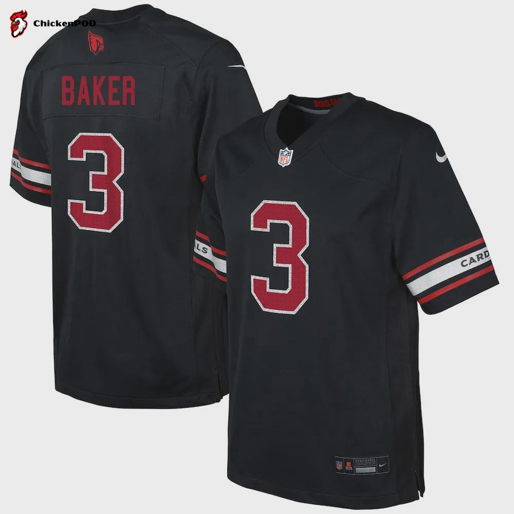 Budda Baker 3 Arizona Cardinals Men Team Game Jersey – Black