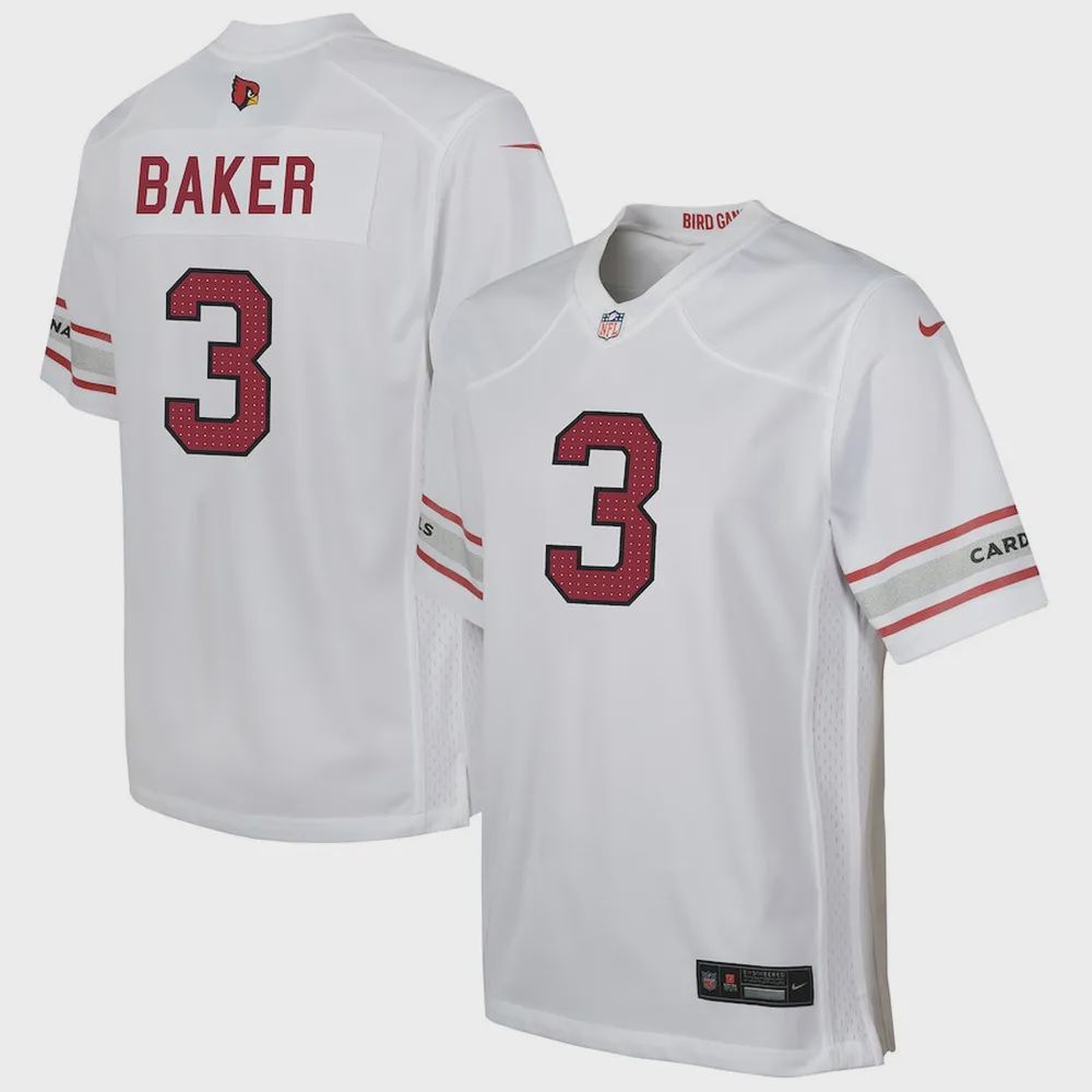 Budda Baker 3 Arizona Cardinals YOUTH Game Jersey – White