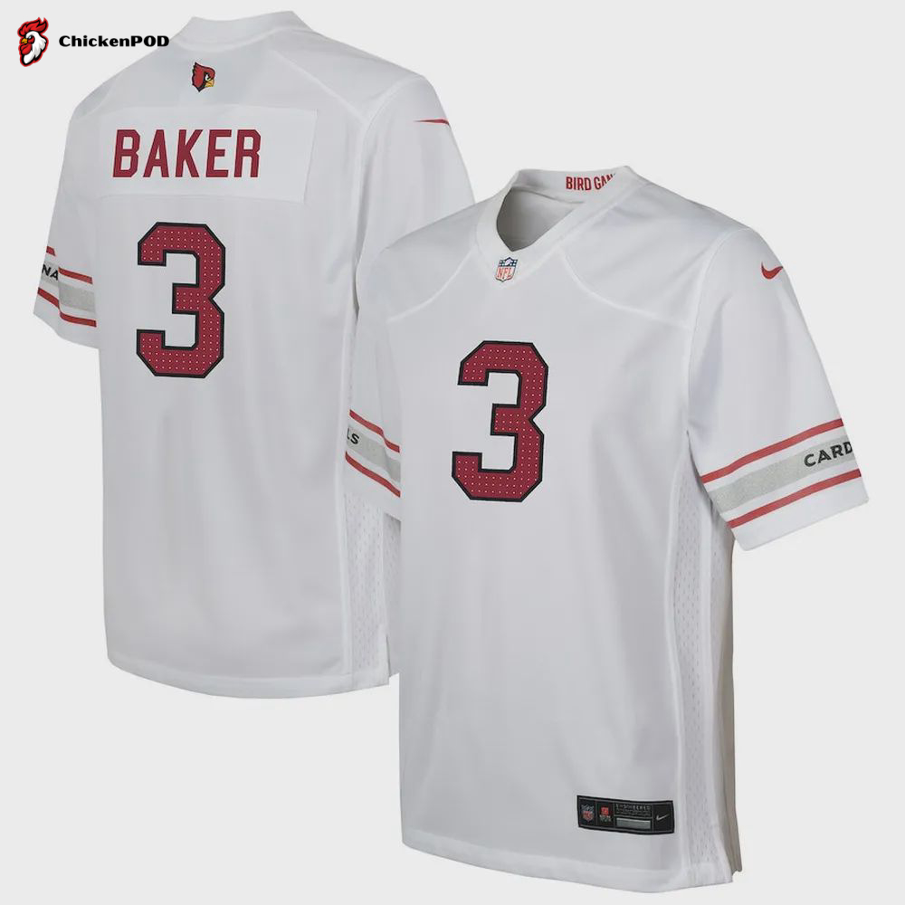 Budda Baker 3 Arizona Cardinals YOUTH Game Jersey – White