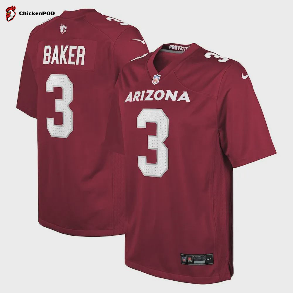 Budda Baker 3 Arizona Cardinals Youth Game Player Jersey – White