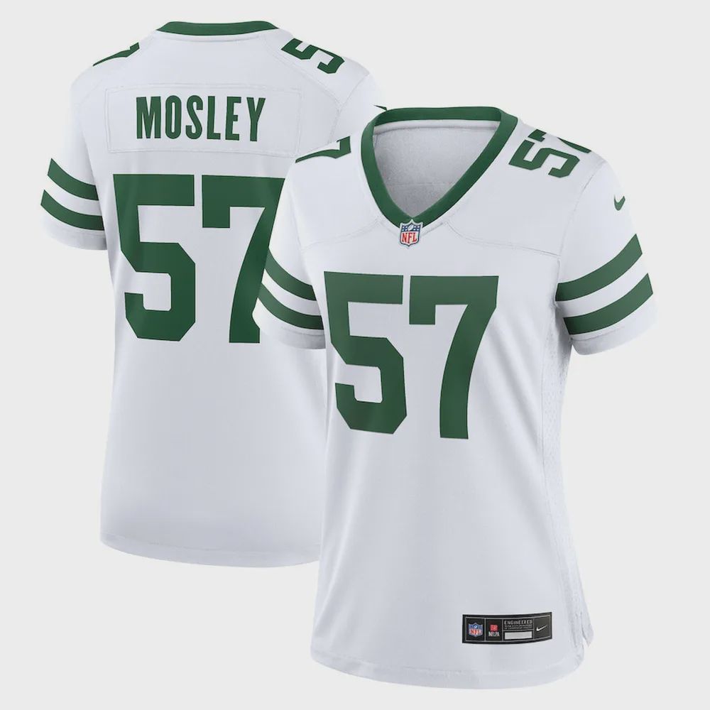 C. Mosley 57 New York Jets Women’s Player Game Jersey – White