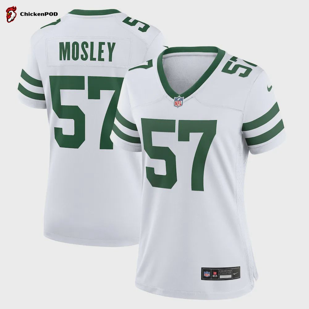 C. Mosley 57 New York Jets Women’s Player Game Jersey – White