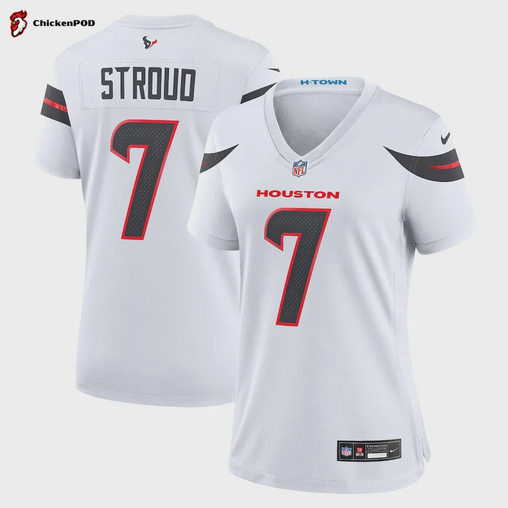 C. Stroud 7 Houston Texans Women’s Player Game Jersey – White