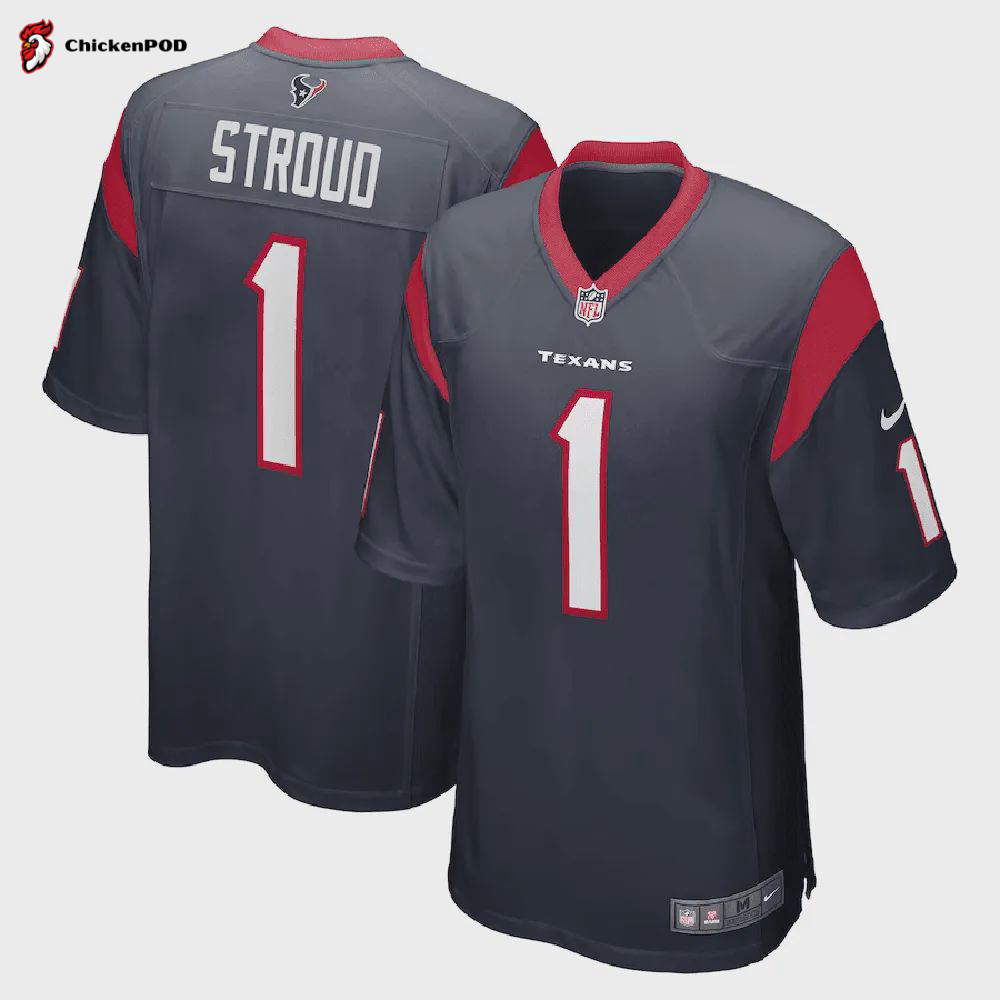 C. Stroud 7 Houston Texans YOUTH Game Jersey – Navy