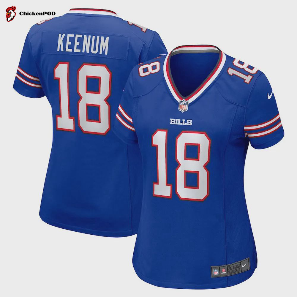 Case Keenum Buffalo Bills Women’s Game Player Jersey – Royal