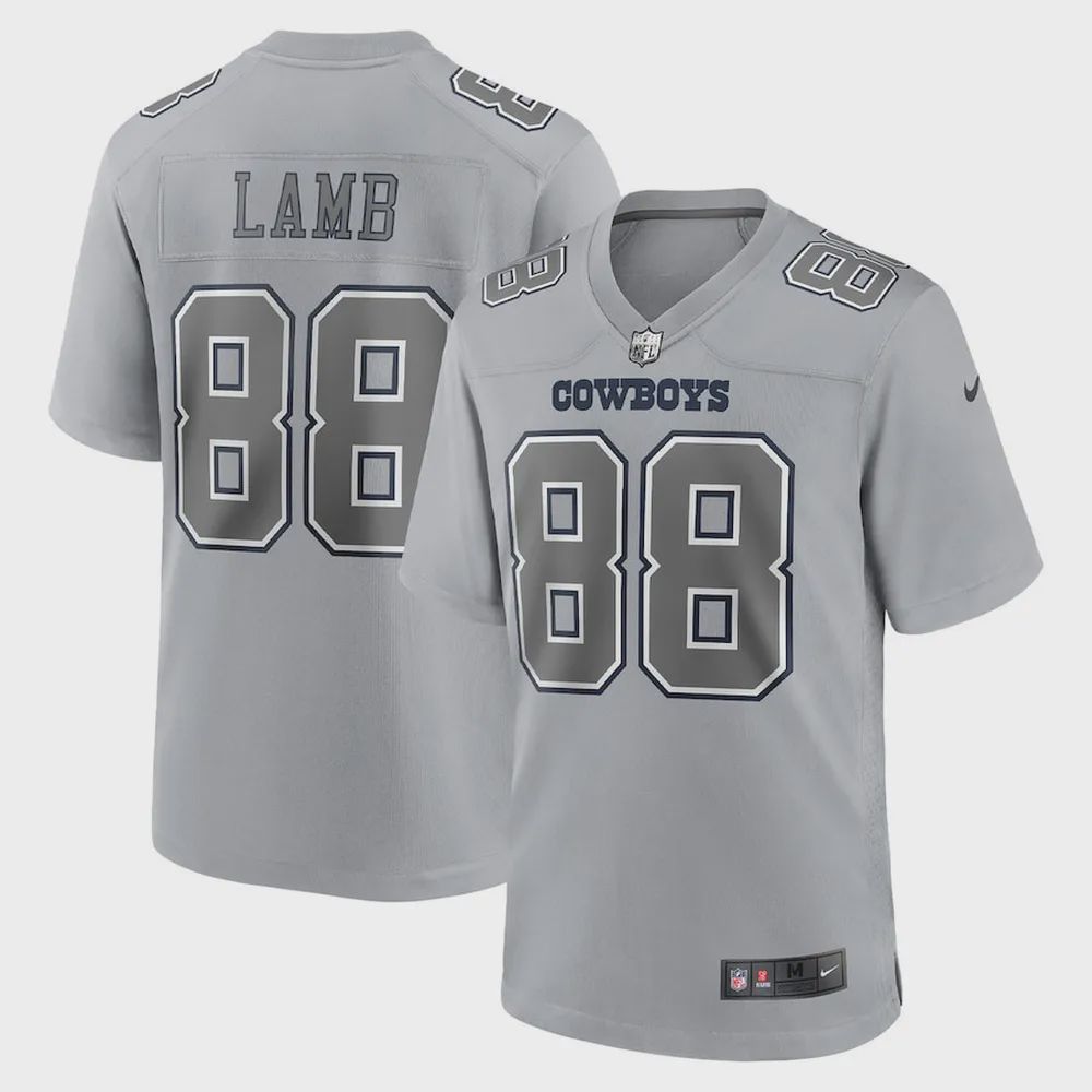 CeeDee Lamb 88 Dallas Cowboys Atmosphere Fashion Game Jersey – Gray