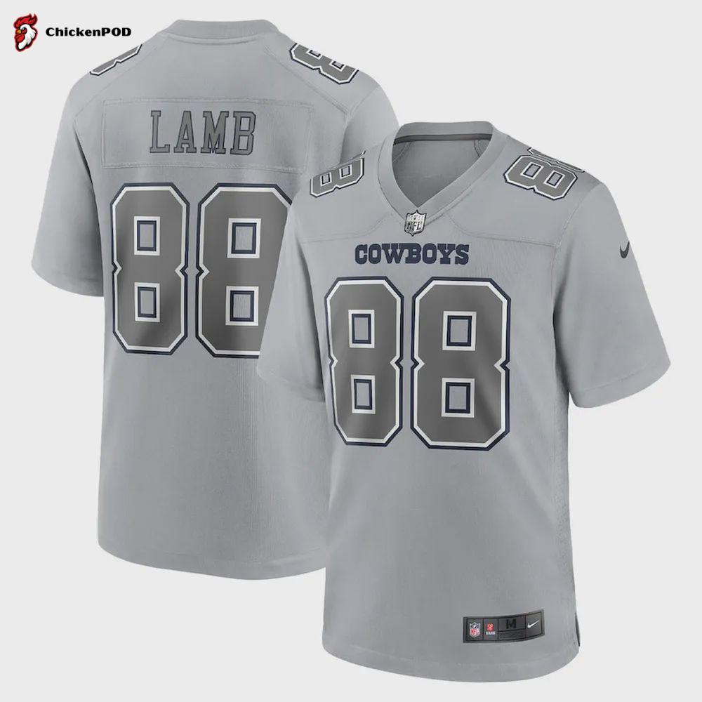 CeeDee Lamb 88 Dallas Cowboys Atmosphere Fashion Game Jersey – Gray