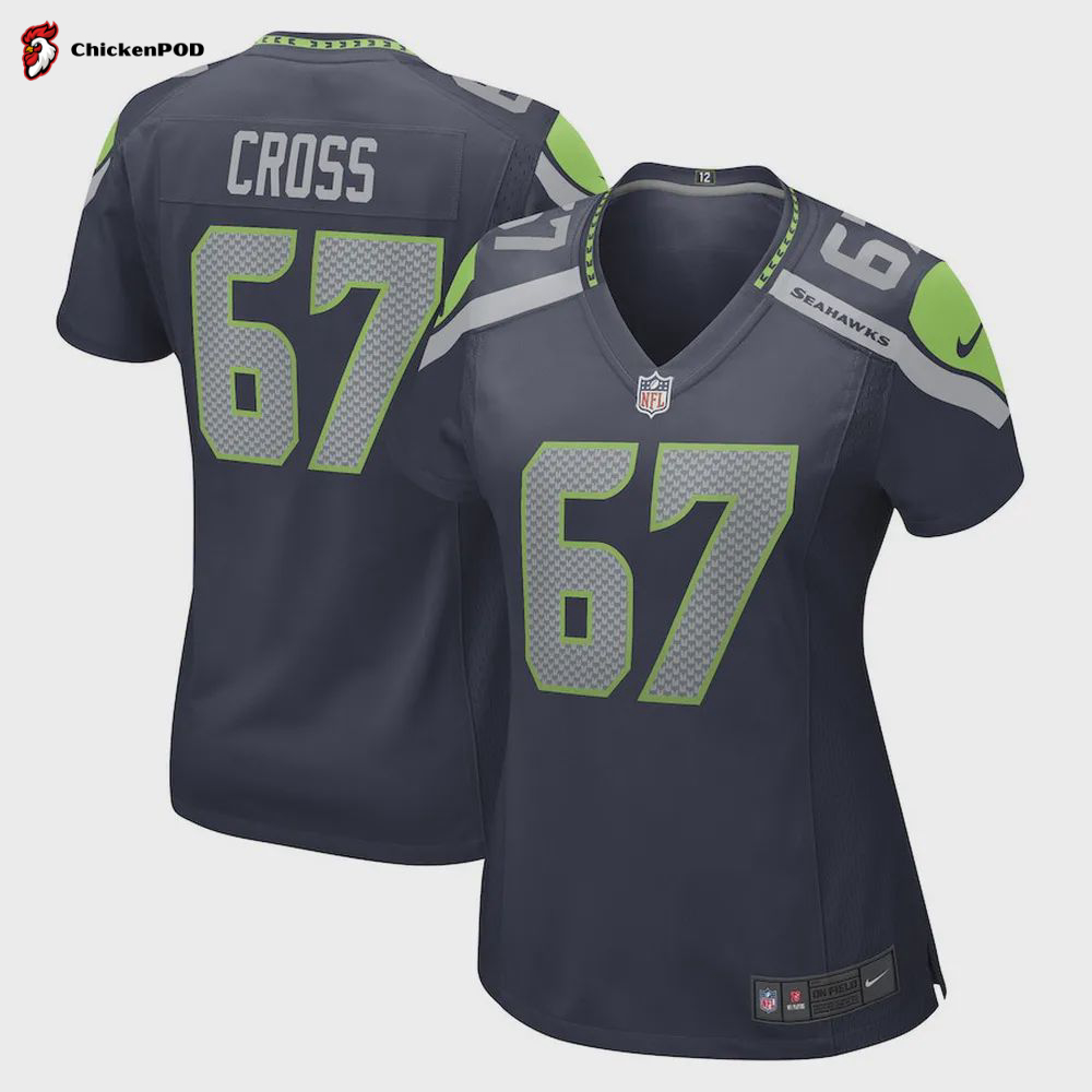 Charles Cross Seattle Seahawks Women’s Game Player Jersey – College Navy