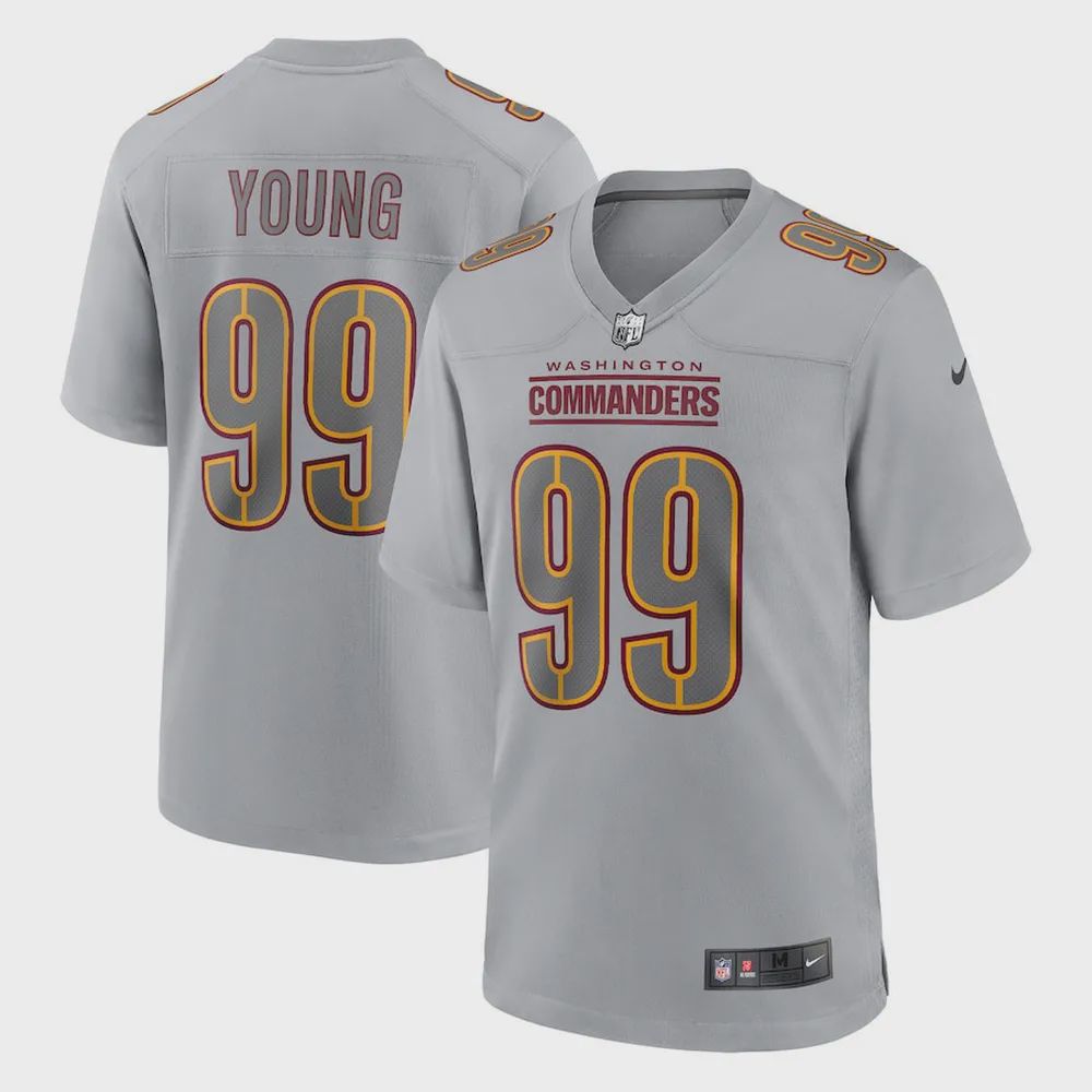 Chase Young Washington Commanders Atmosphere Fashion Game Jersey – Gray