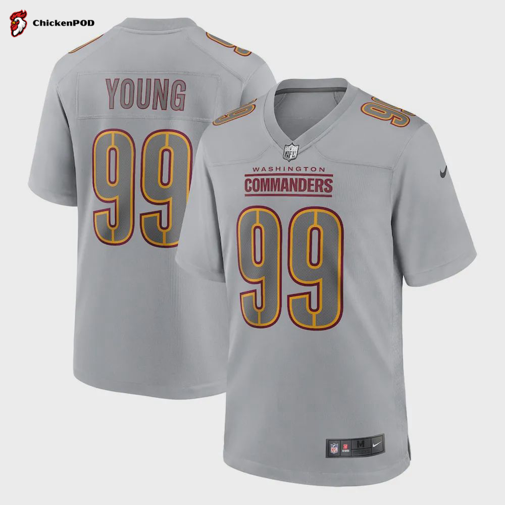 Chase Young Washington Commanders Atmosphere Fashion Game Jersey – Gray