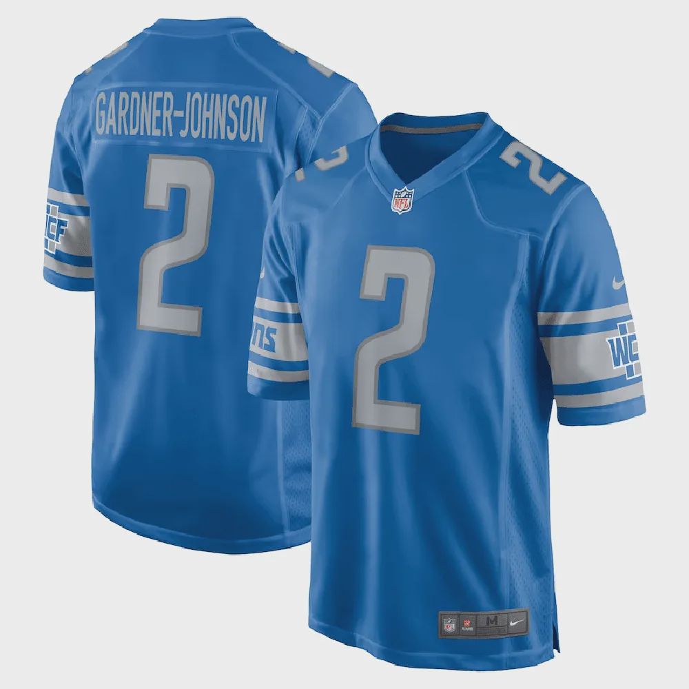 Chauncey Gardner-Johnson 2 Detroit Lions Men Game Jersey – Blue