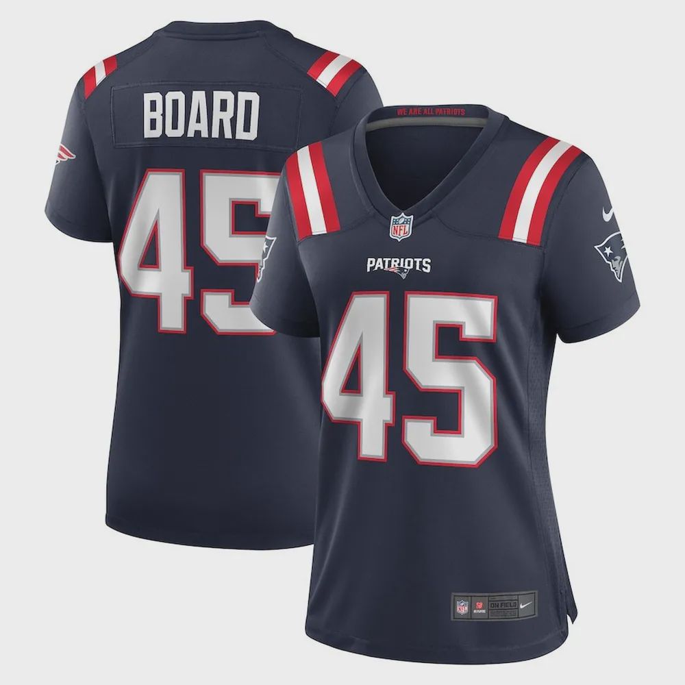 Chris Board New England Patriots Women’s Player Game Jersey – Navy