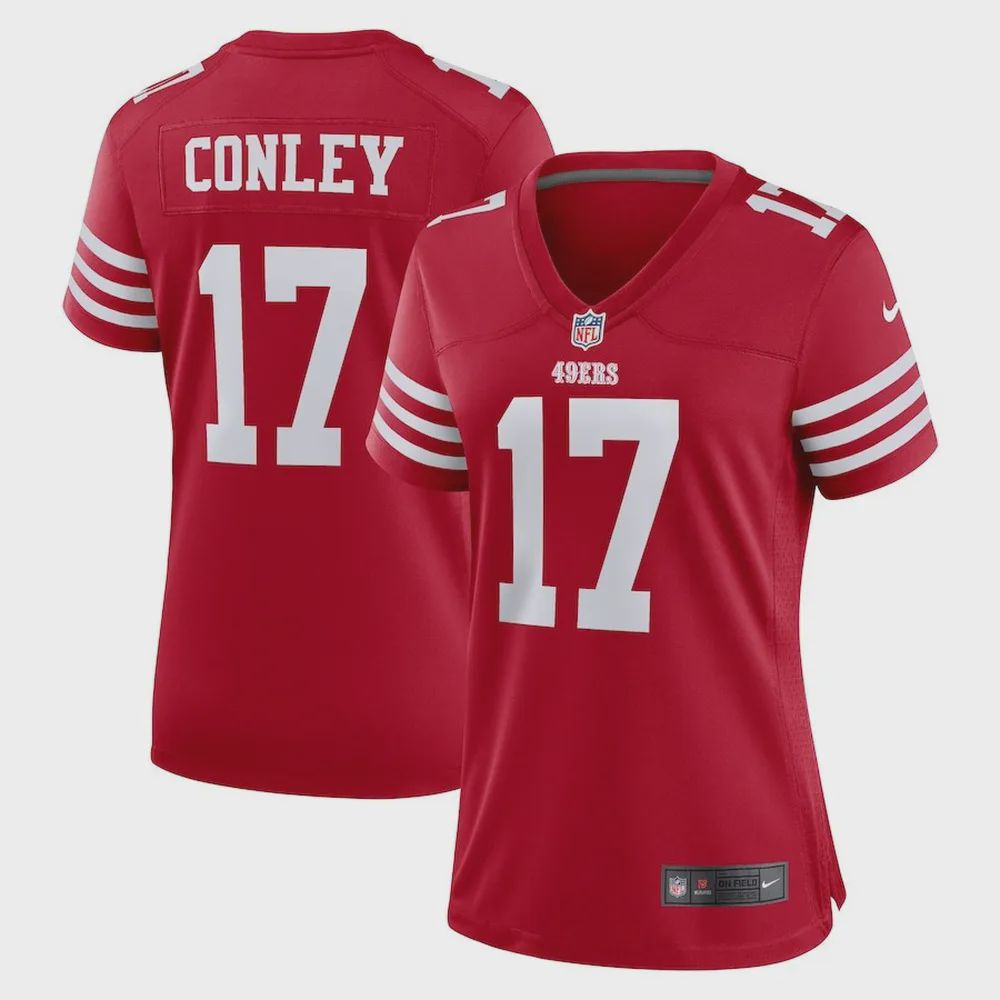 Chris Conley San Francisco 49ers Women’s Player Game Jersey – Scarlet