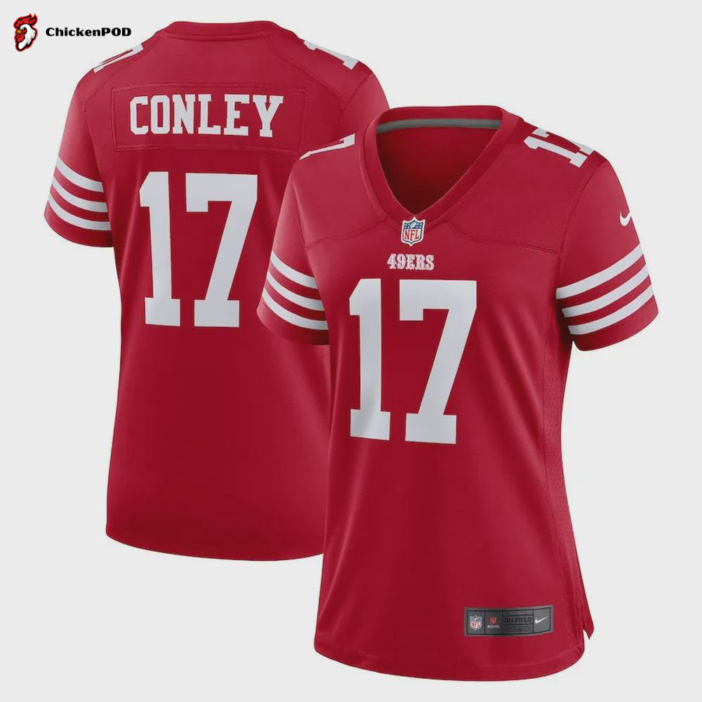 Chris Conley San Francisco 49ers Women’s Player Game Jersey – Scarlet