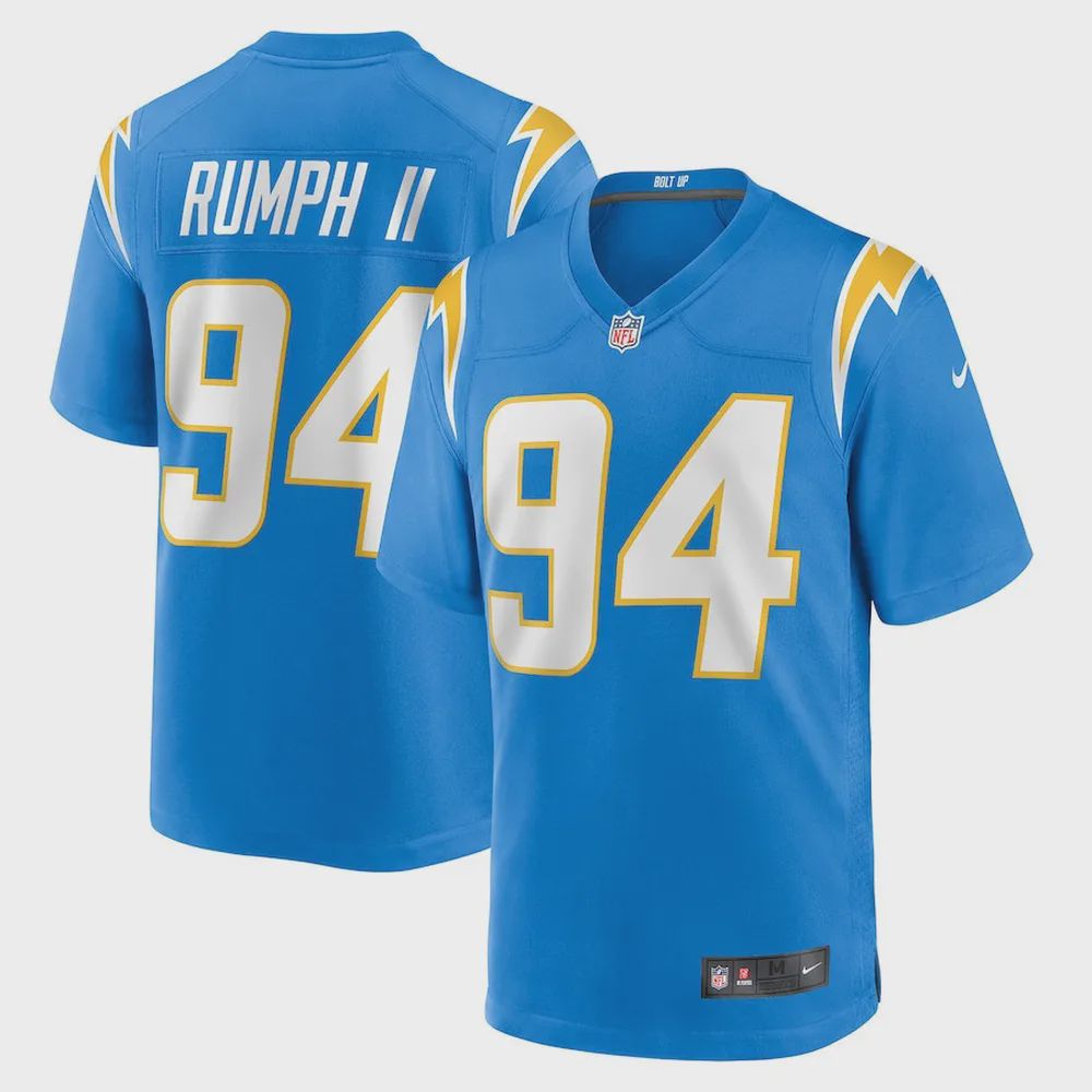 Chris Rumph II 94 Los Angeles Chargers Game Jersey – Powder Blue