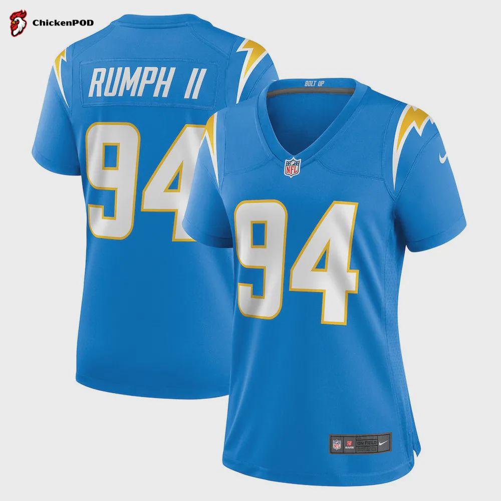 Chris Rumph II 94 Los Angeles Chargers Women’s Game Jersey – Powder Blue