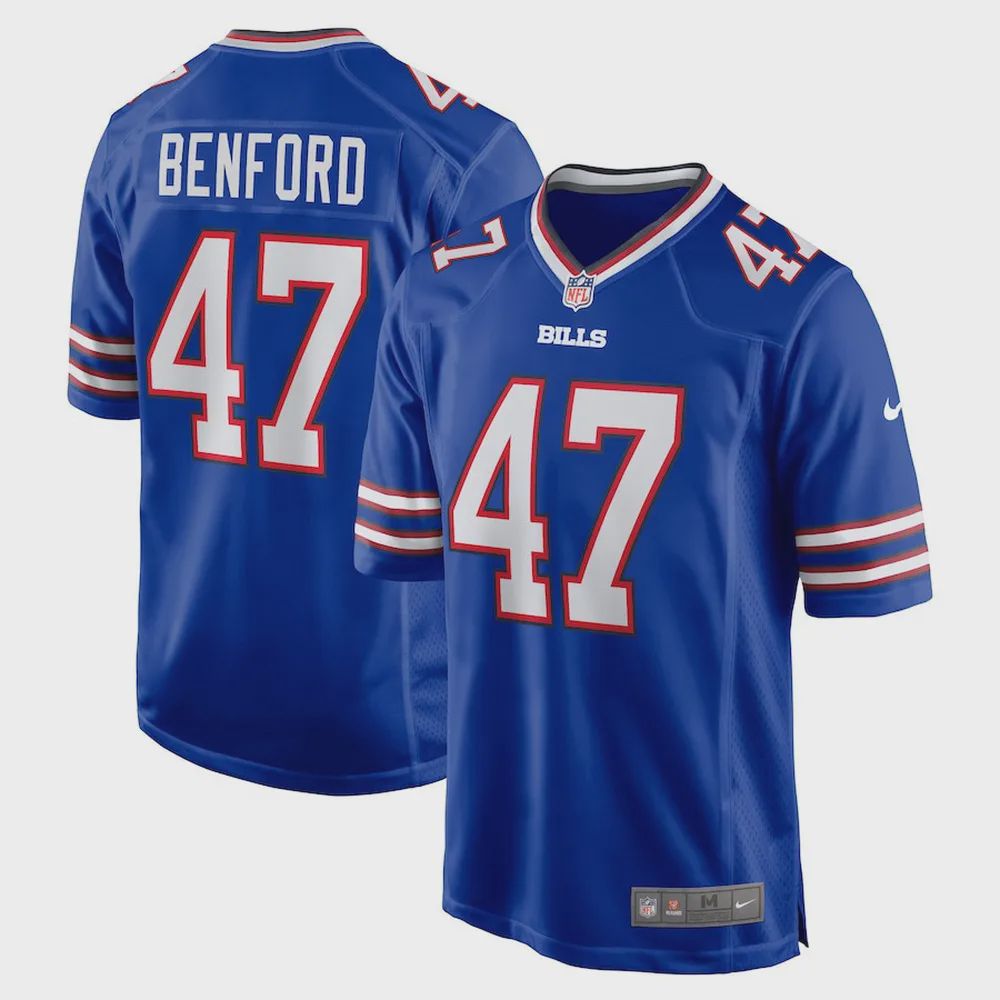 Christian Benford 47 Buffalo Bills Game Jersey – Royal