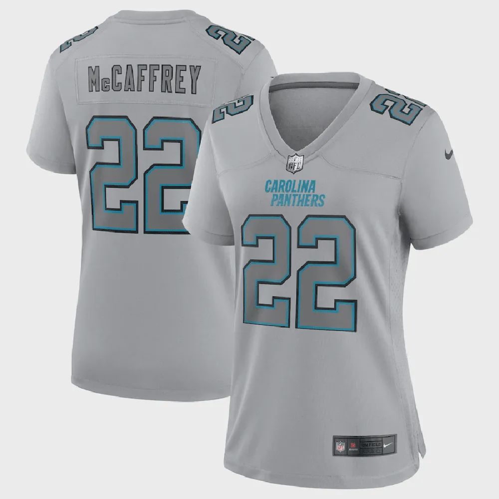 Christian McCaffrey Carolina Panthers Women’s Atmosphere Fashion Game Jersey – Gray