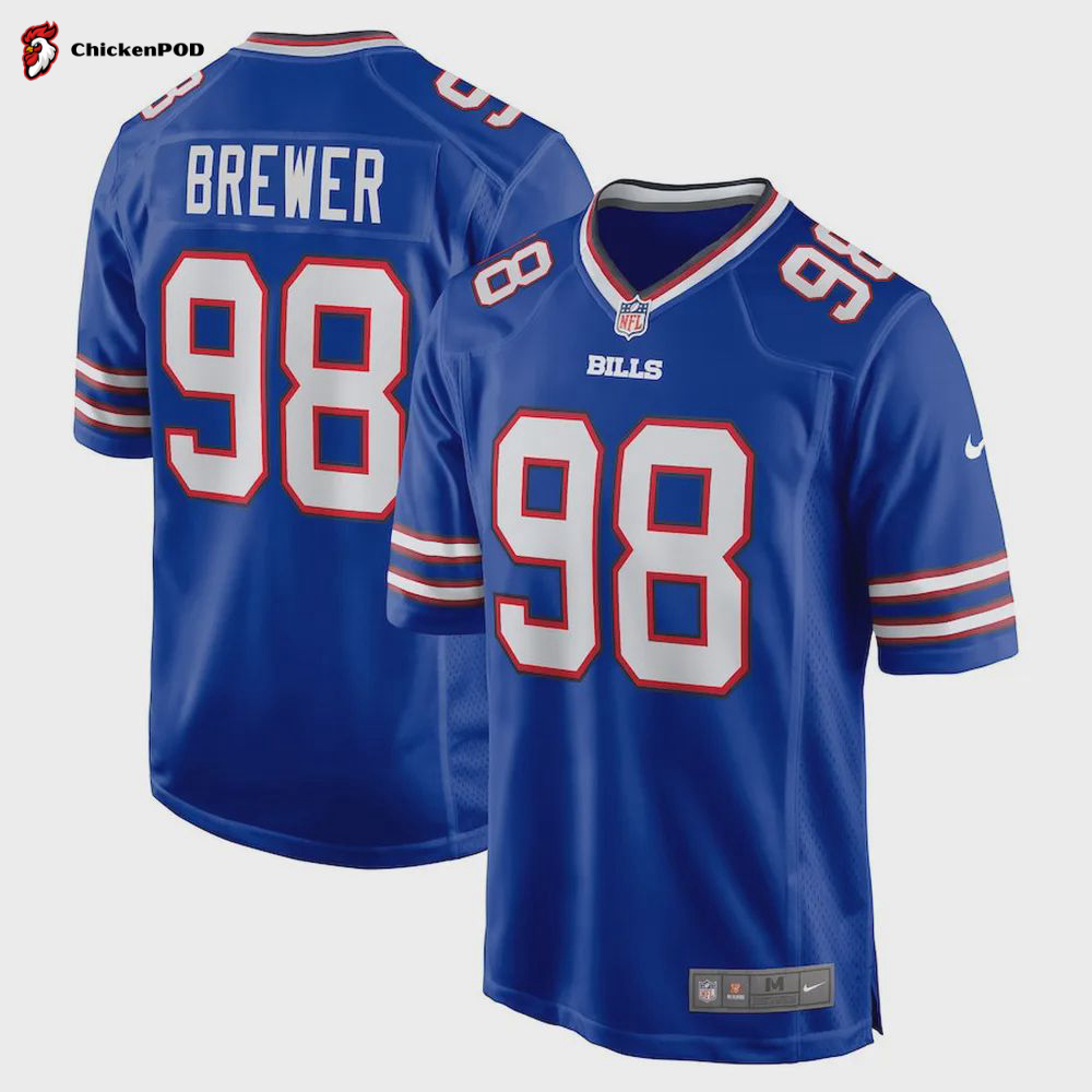 CJ Brewer Buffalo Bills Player Game Jersey – Royal