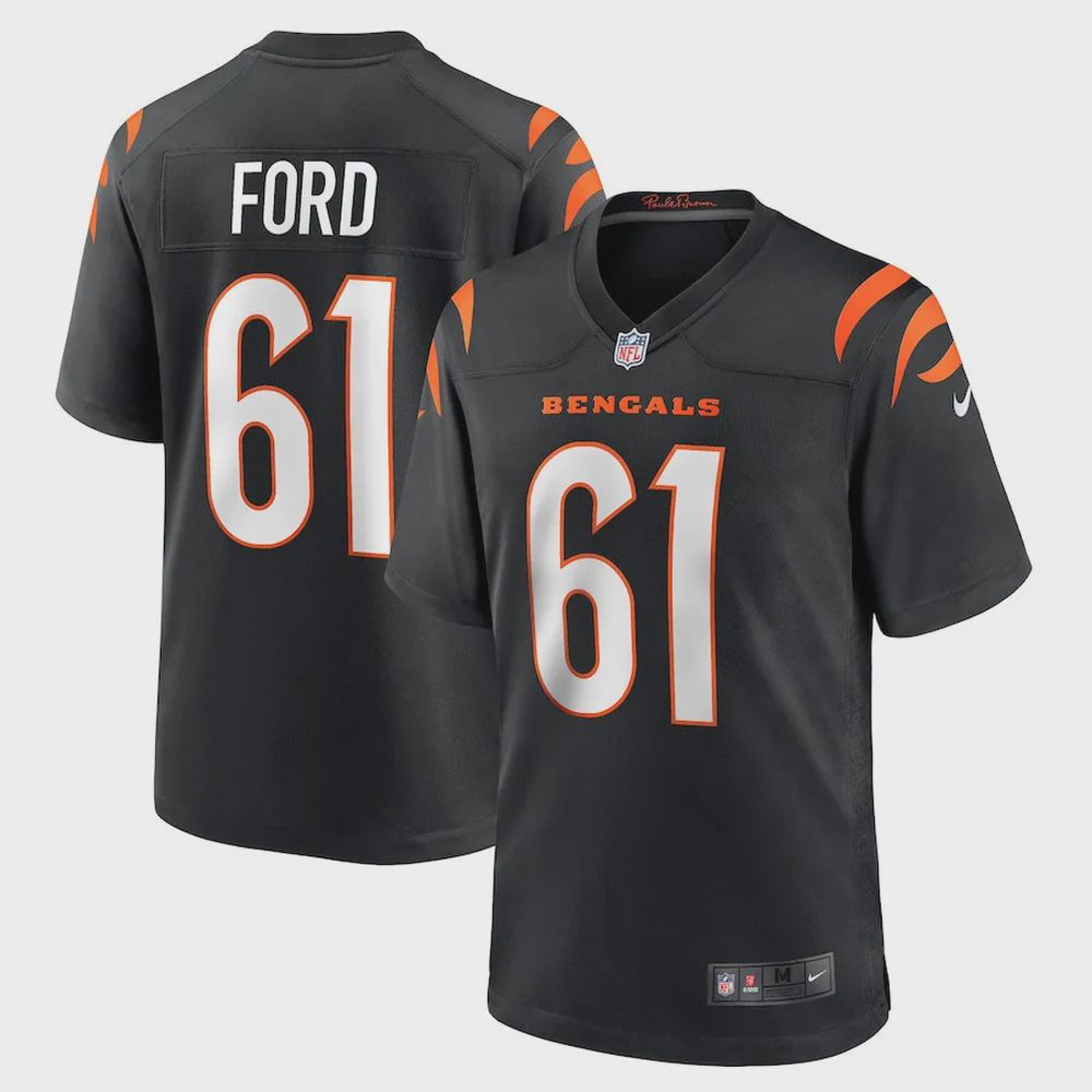 Cody Ford 61 Cincinnati Bengals Men’s Game Jersey – Black