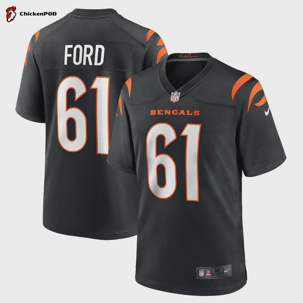 Cody Ford 61 Cincinnati Bengals Men’s Game Jersey – Black