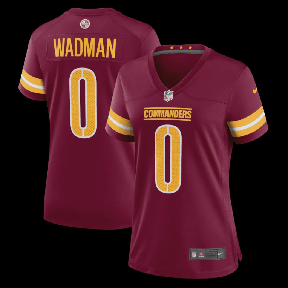 Colby Wadman 0 Washington Commanders Women’s Game Jersey – Burgundy