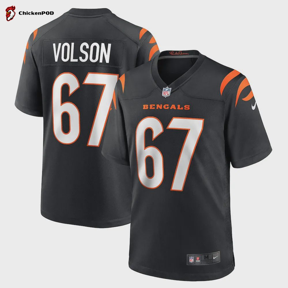 Cordell Volson 67 Cincinnati Bengals Women’s Game Player Jersey – Black