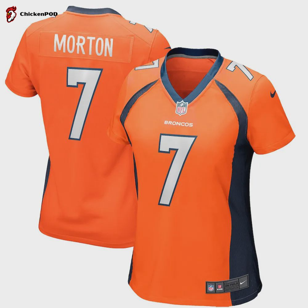 Craig Morton 7 Denver Broncos Women’s Game Jersey – Orange