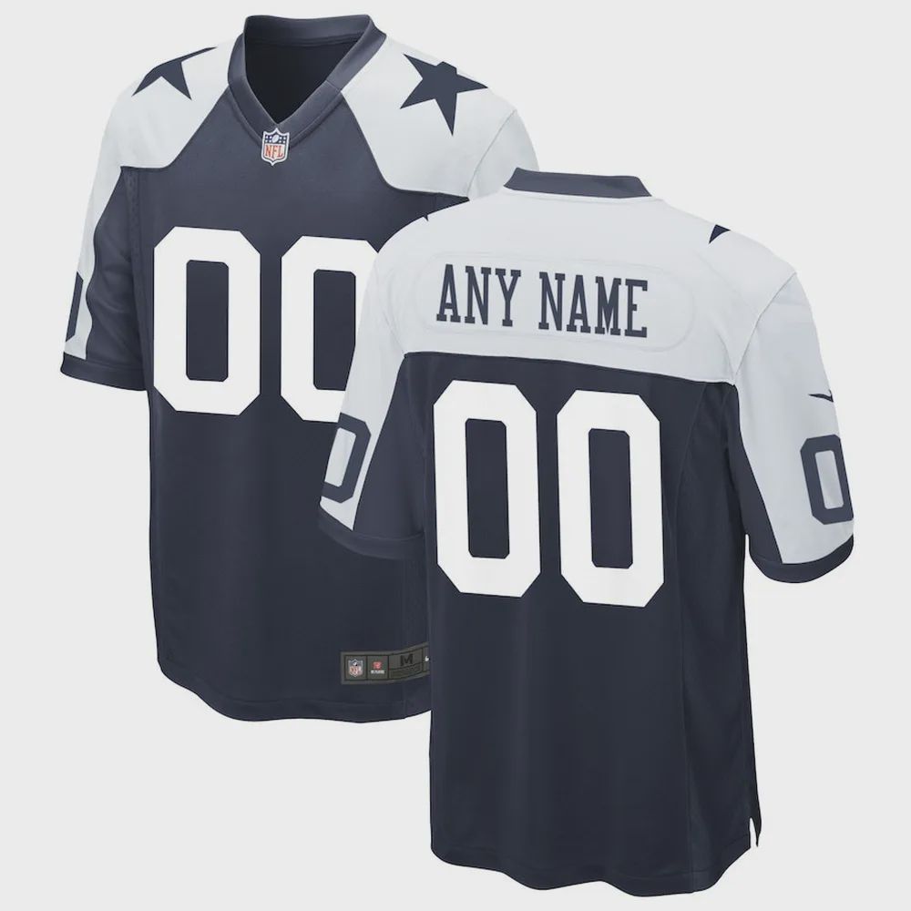 Dallas Cowboys Alternate Custom 00 Game Jersey – Navy