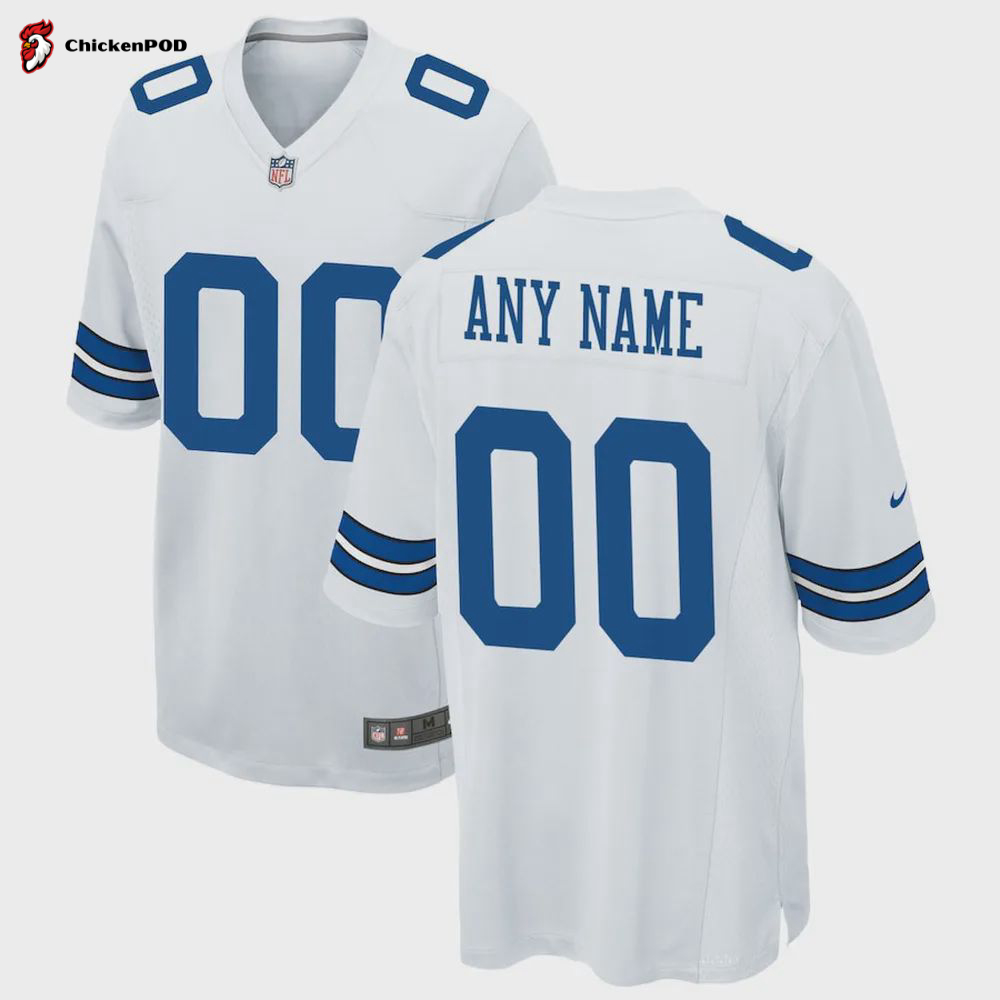 Dallas Cowboys Custom 00 Game Jersey – Navy