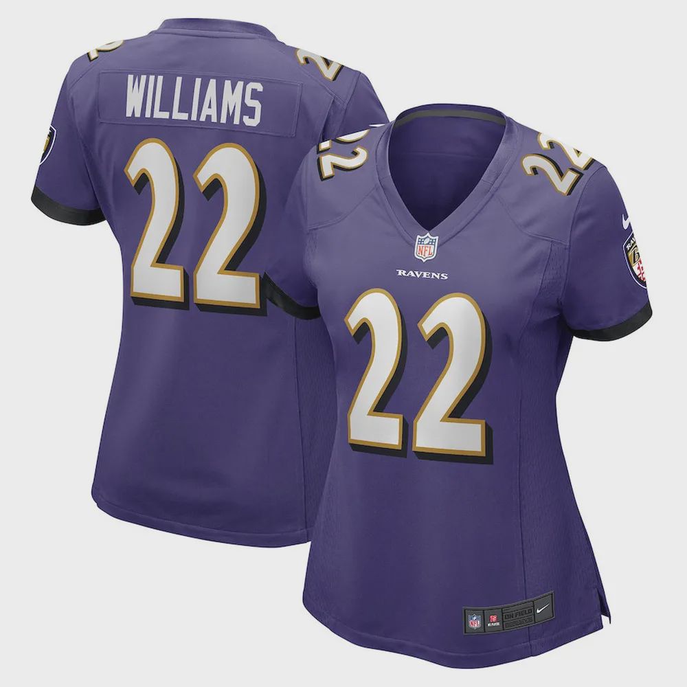 Damarion Williams Baltimore Ravens Women’s Player Game Jersey – Purple