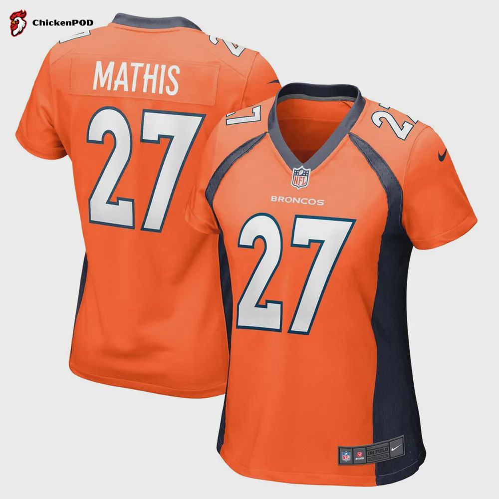 Damarri Mathis Denver Broncos Women’s Game Player Jersey – Orange