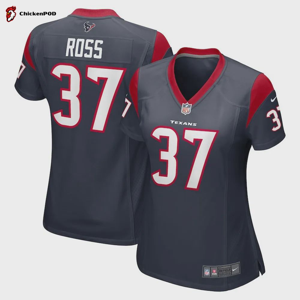 D’Angelo Ross 37 Houston Texans Women’s Game Player Jersey – Navy