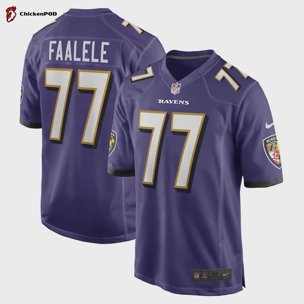 Daniel Faalele Baltimore Ravens Player Game Jersey – Purple