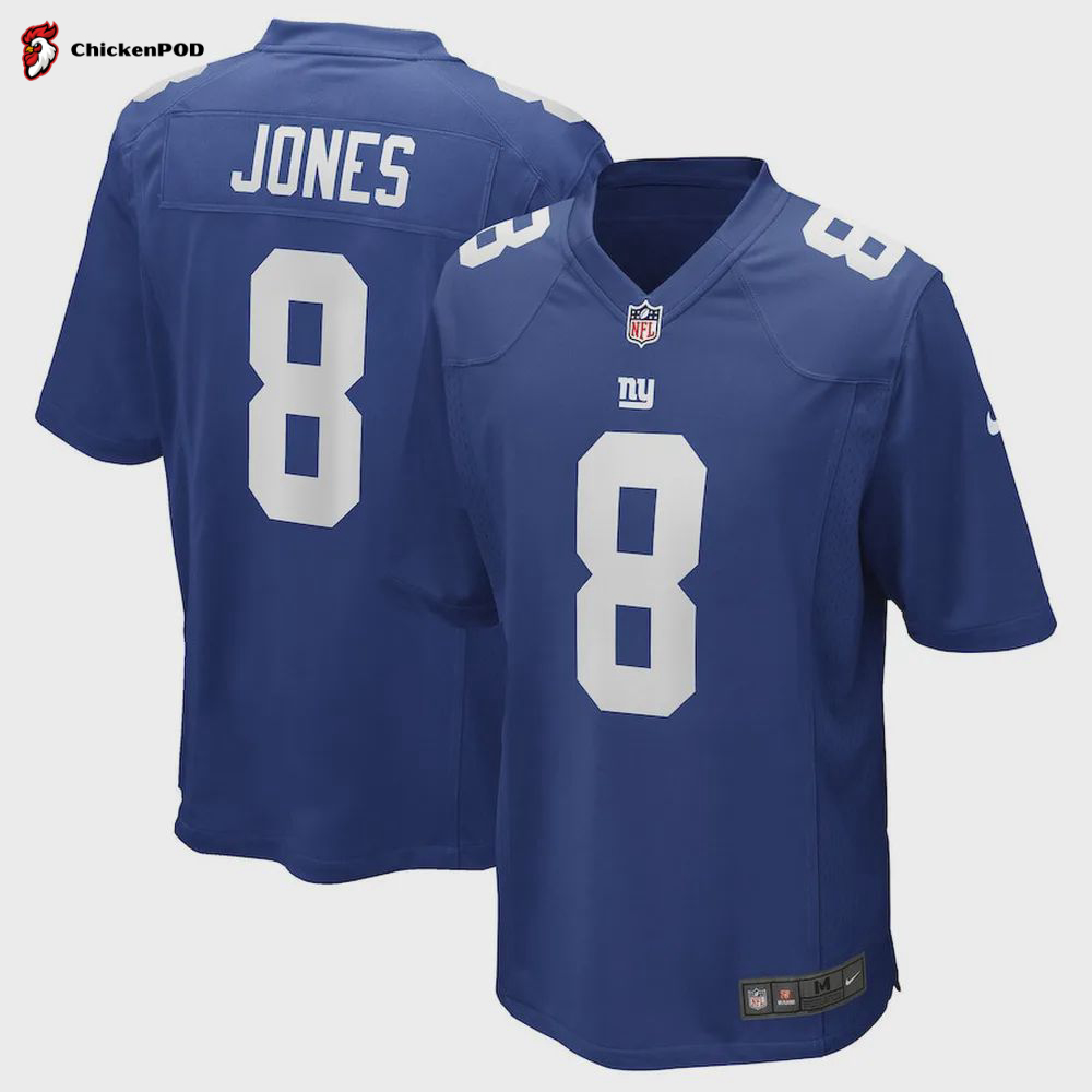 Daniel Jones 8 New York Giants Classic Vapor Limited Player Jersey – Royal