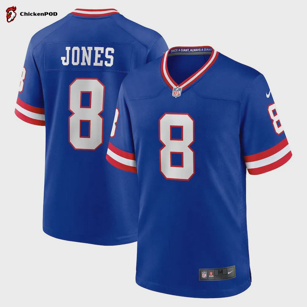 Daniel Jones New York Giants Classic Player Game Jersey – Royal