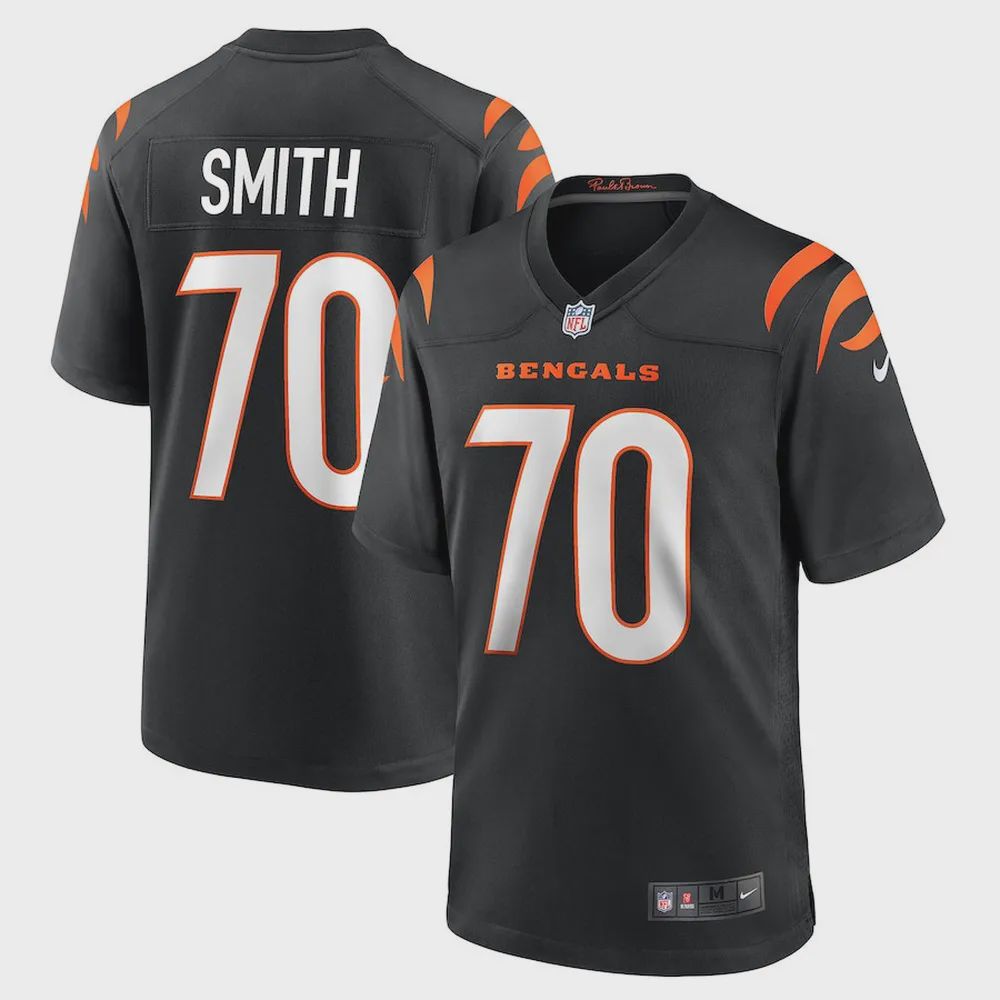 D’Ante Smith 70 Cincinnati Bengals Men’s Game Jersey – Black