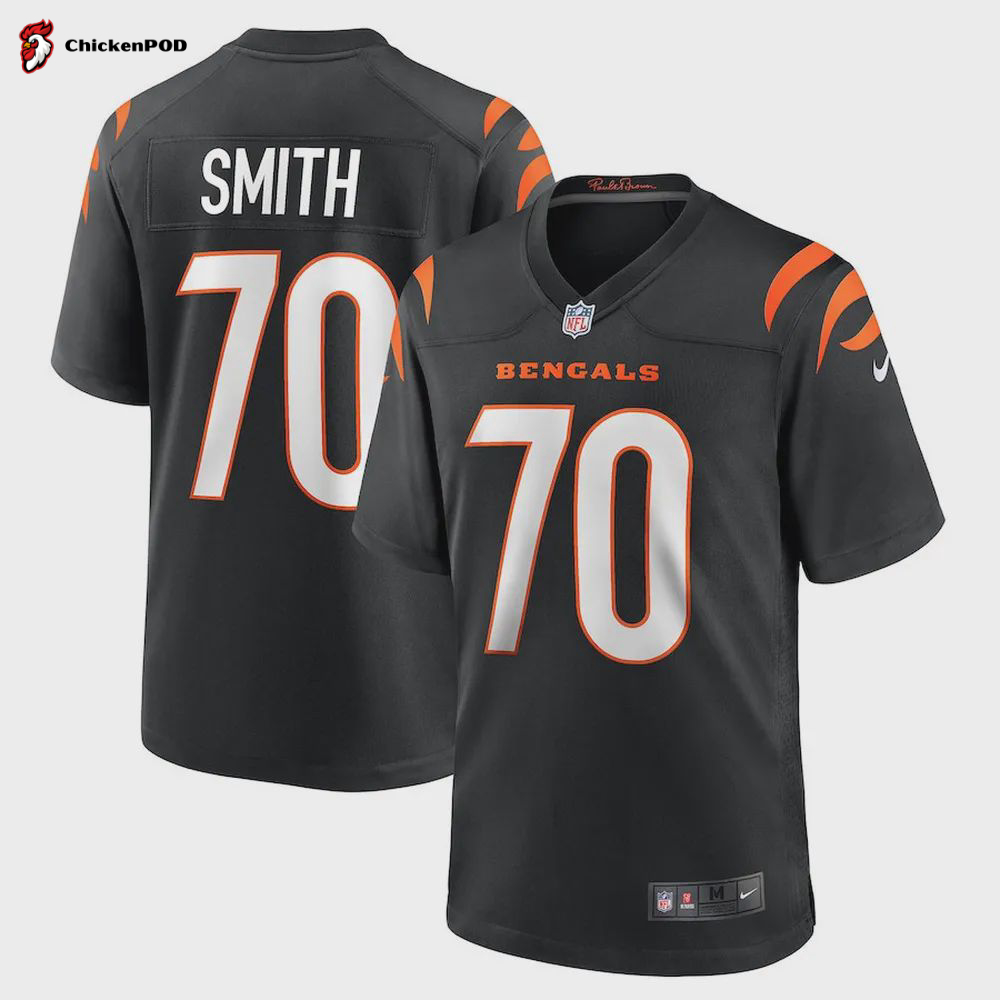 D’Ante Smith 70 Cincinnati Bengals Women’s Game Jersey – Black