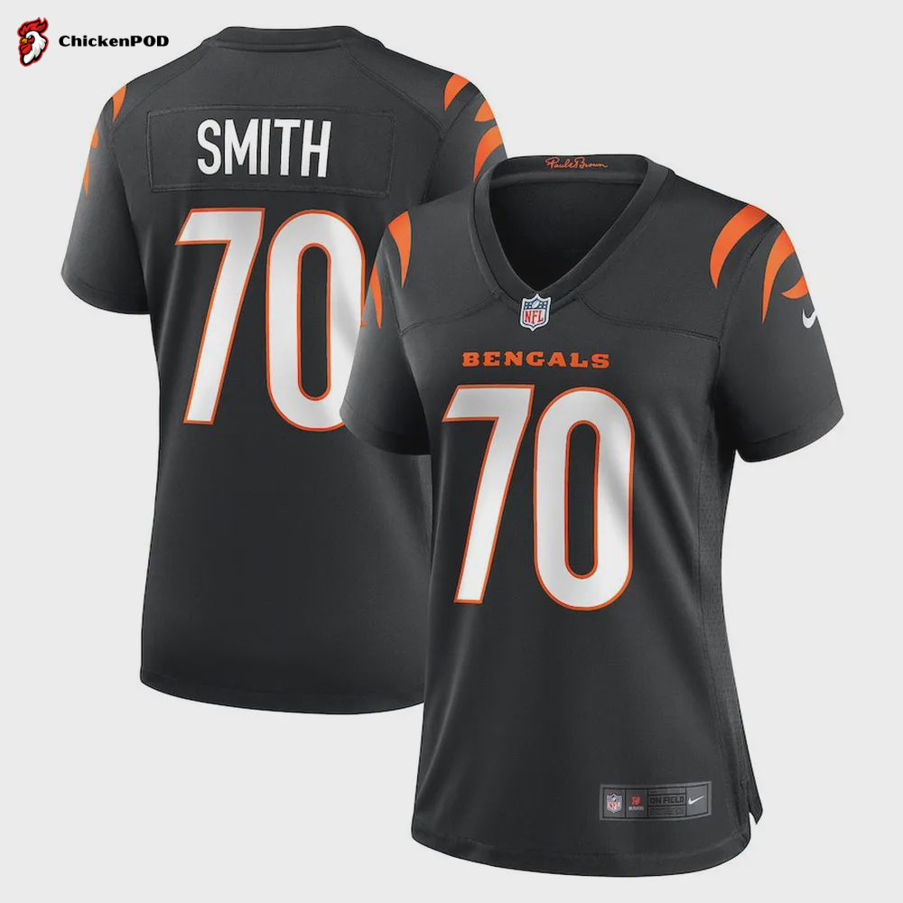 D’Ante Smith 70 Cincinnati Bengals Men’s Game Jersey – Black