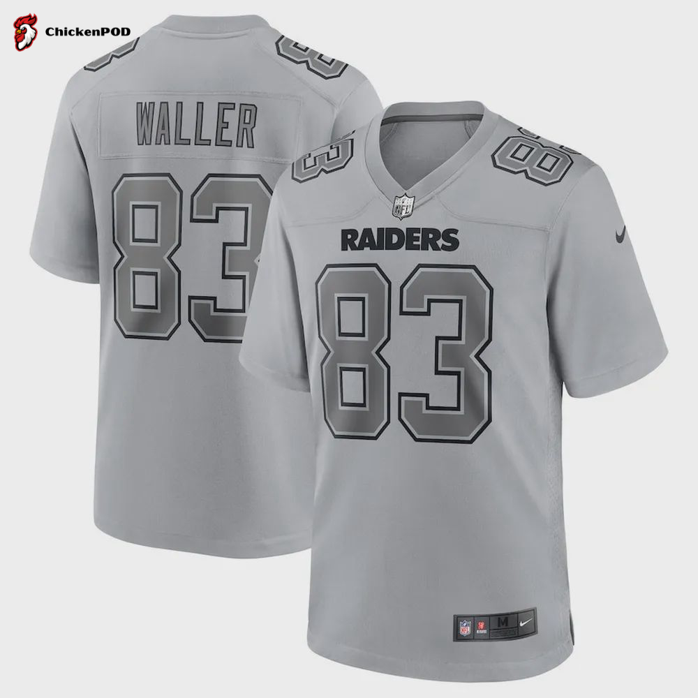 Darren Waller 83 Las Vegas Raiders Atmosphere Fashion Game Jersey – Gray