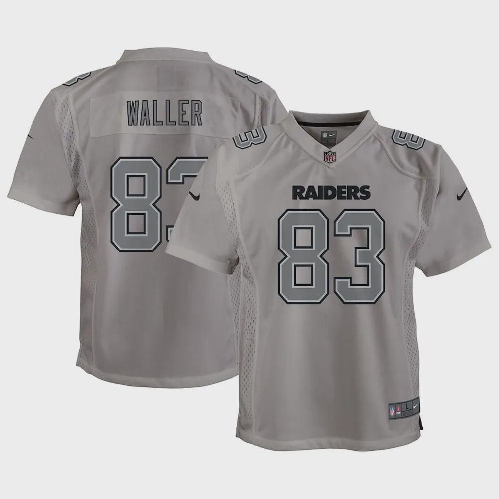 Darren Waller 83 Las Vegas Raiders Youth Atmosphere Game Jersey – Gray