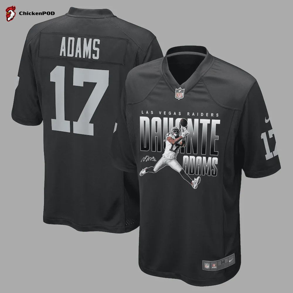 Davante Adams 17 Las Vegas Raiders Drive to Victory Game Jersey – Men, Black