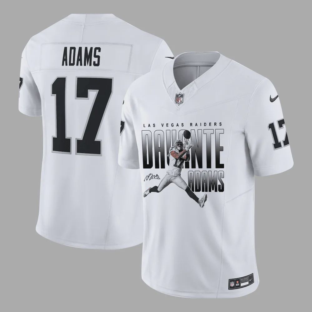 Davante Adams 17 Las Vegas Raiders Drive to Victory Game Jersey – Men, White