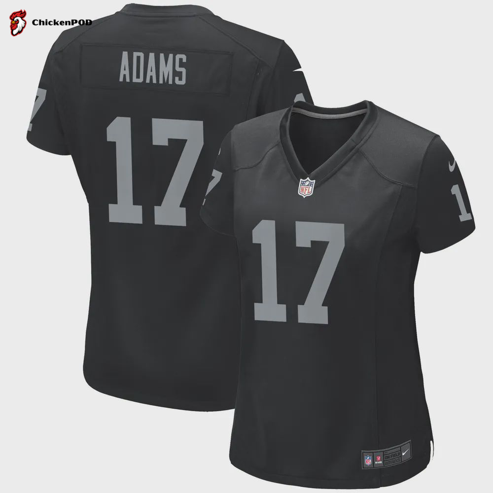 Davante Adams 17 Las Vegas Raiders Women’s Alternate Game Jersey – White Jersey