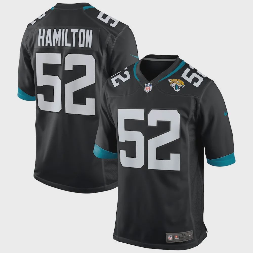 DaVon Hamilton 52 Jacksonville Jaguars Men’s Game Jersey – Black