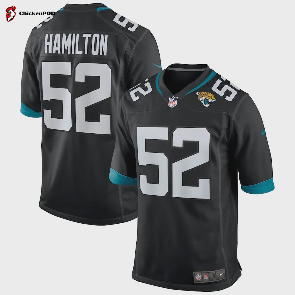 DaVon Hamilton 52 Jacksonville Jaguars Men’s Game Jersey – Teal