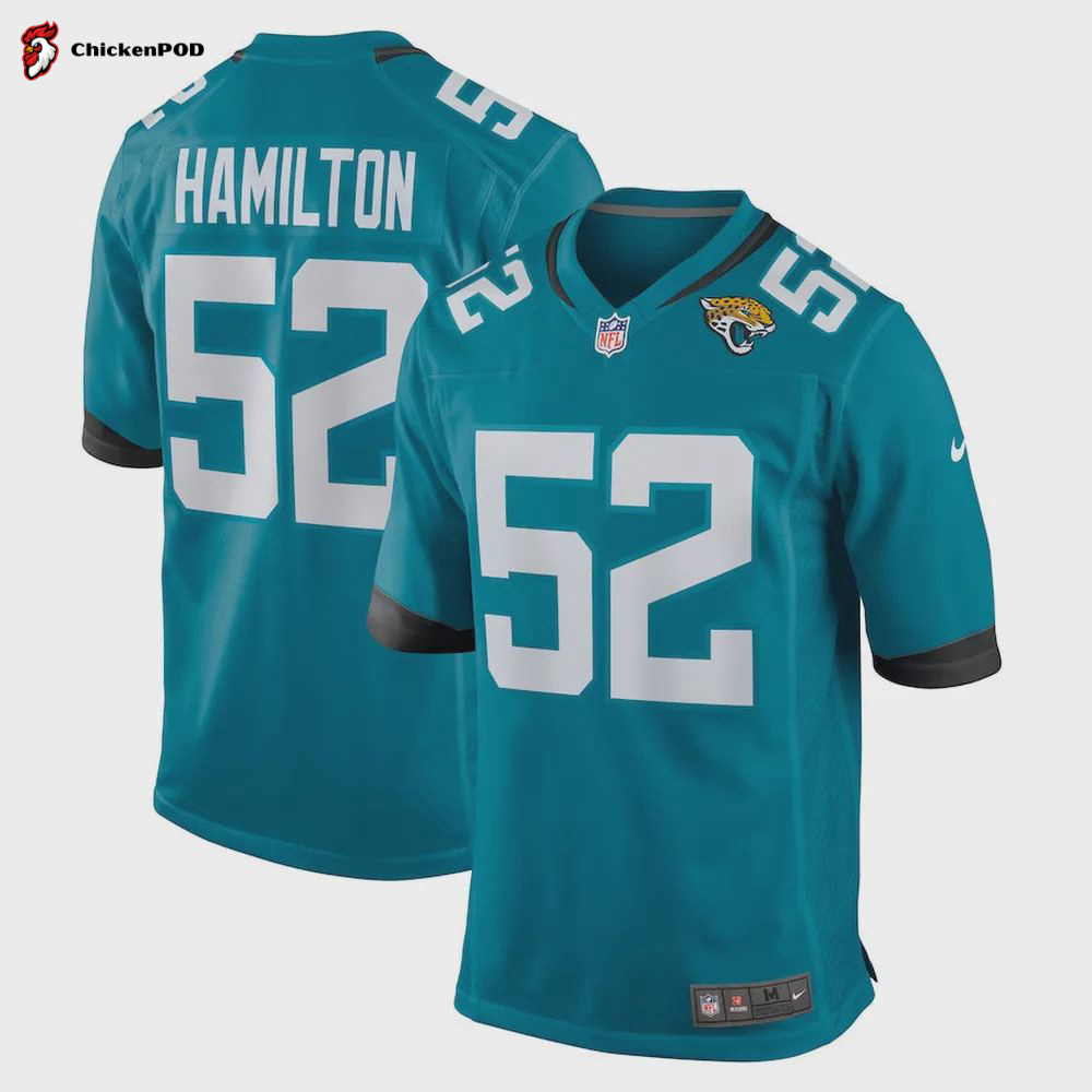 DaVon Hamilton 52 Jacksonville Jaguars Men’s Game Jersey – Black