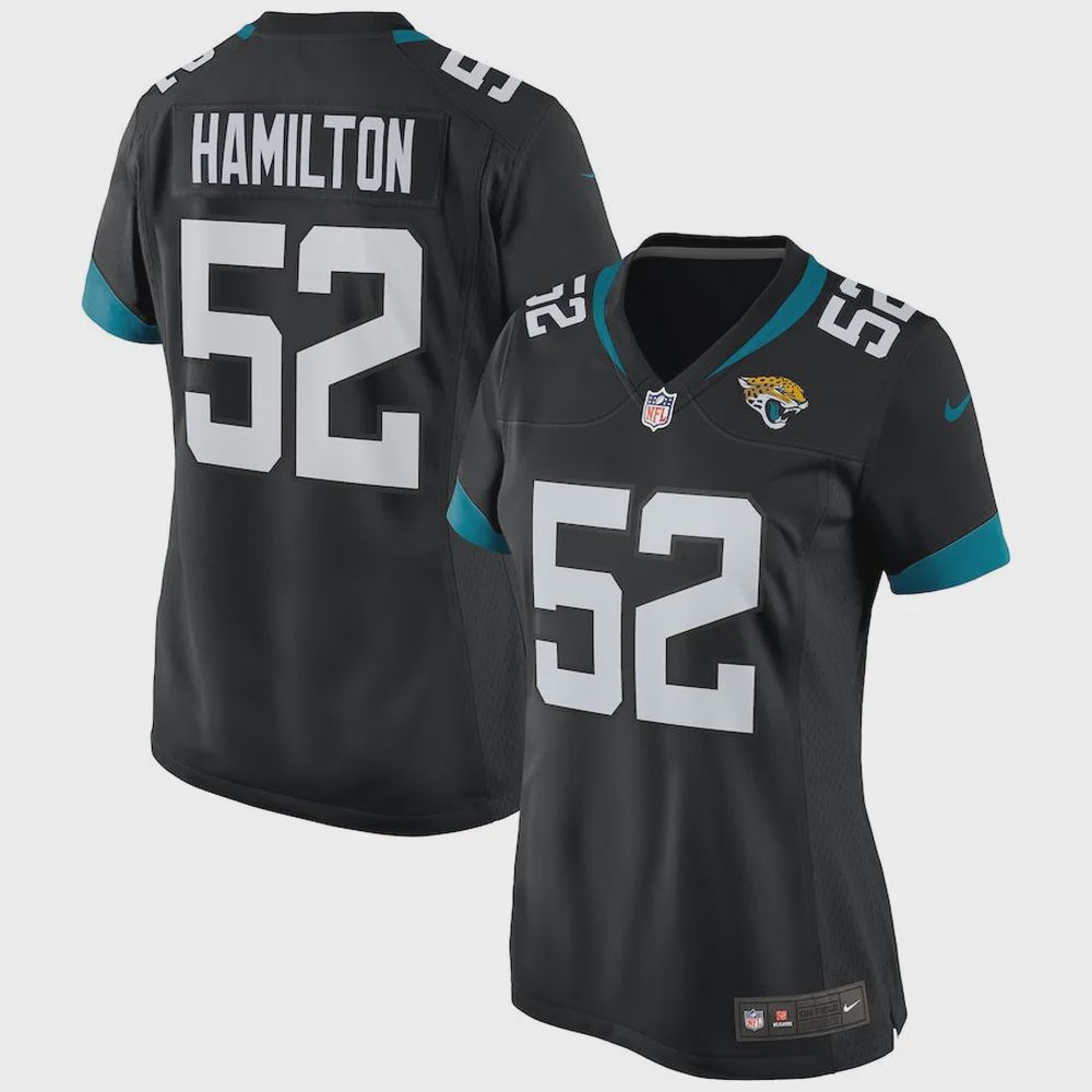 DaVon Hamilton 52 Jacksonville Jaguars Women’s Game Jersey – Black