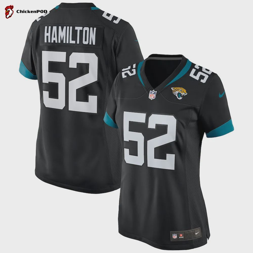 DaVon Hamilton 52 Jacksonville Jaguars Women’s Game Jersey – Black