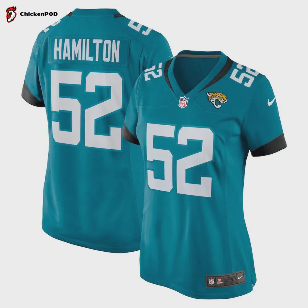 DaVon Hamilton 52 Jacksonville Jaguars Women’s Game Jersey – Black